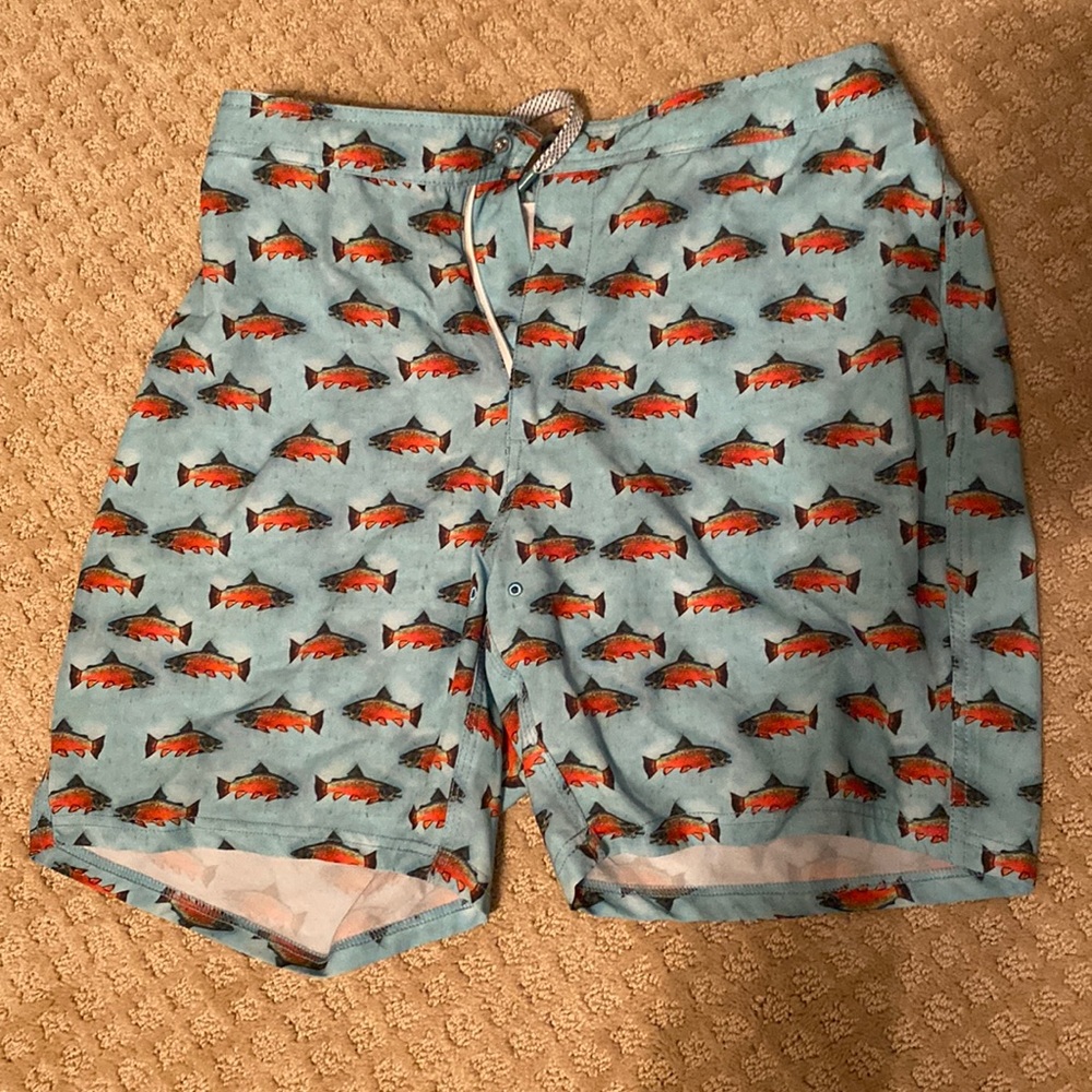 Gen teal performance swim trunks